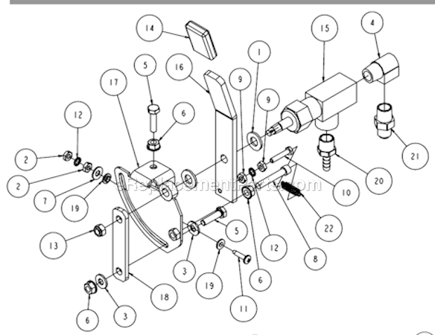 Page R Diagram and Parts List for MK-4018KB  MK Diamond Concrete Saw
